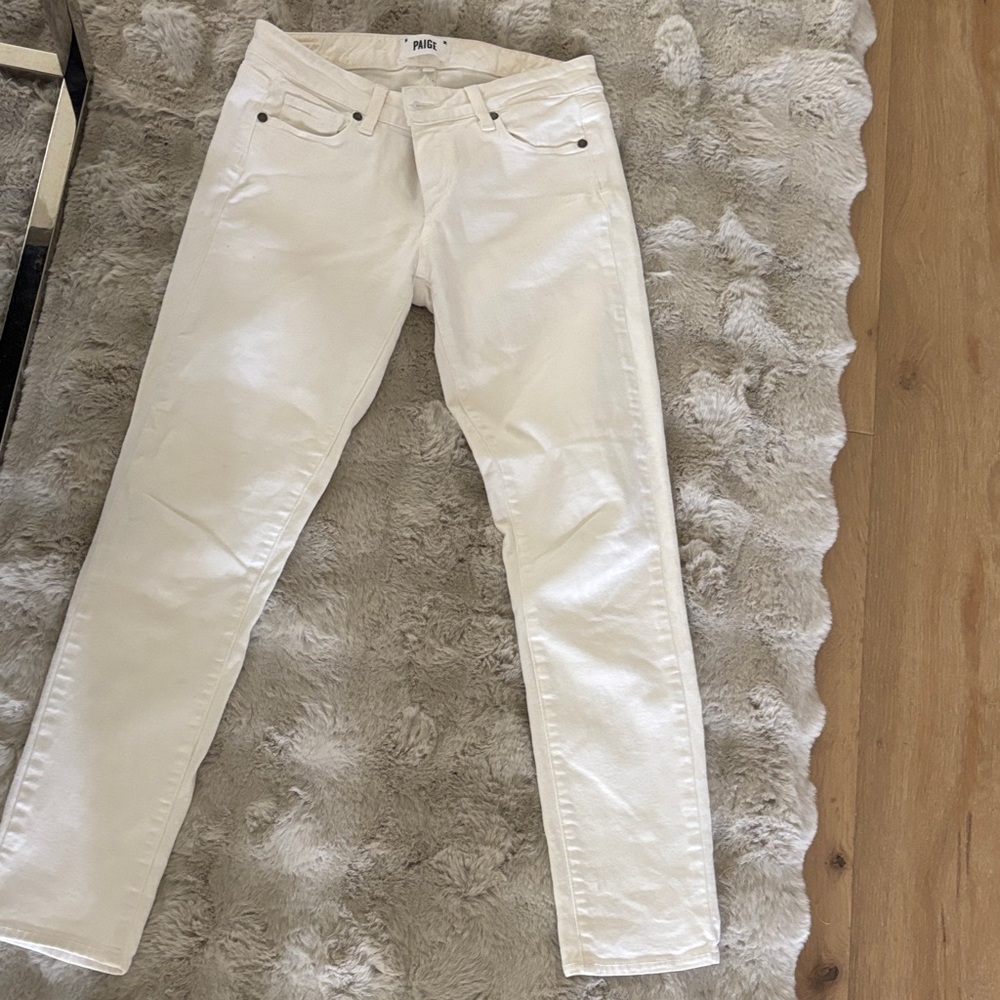 PAIGE Ivory Denim Pants